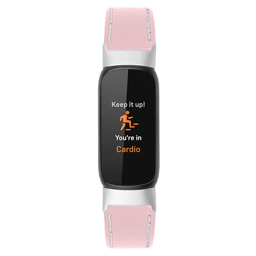 Fitbit Luxe Modern Leather Strap (Pink)