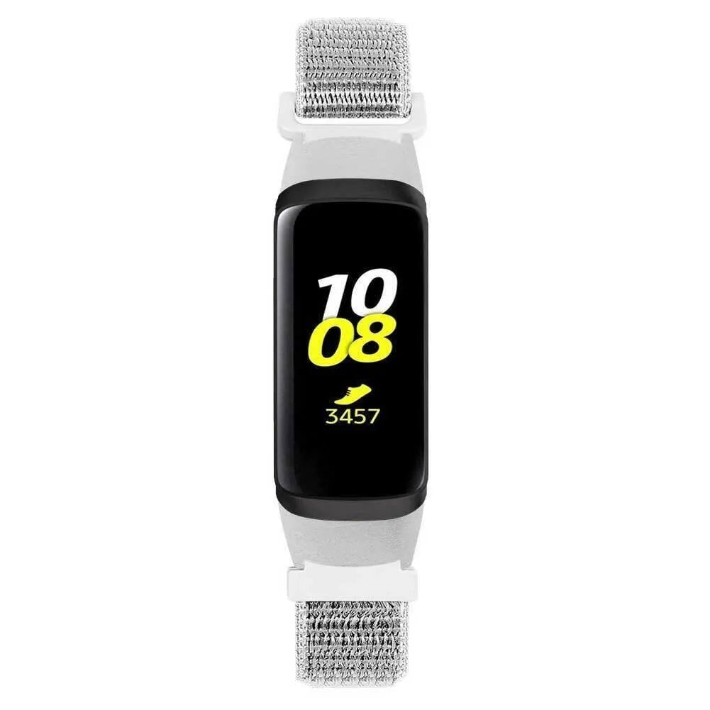 Nylon Strap, grey, on a watch, direct front view