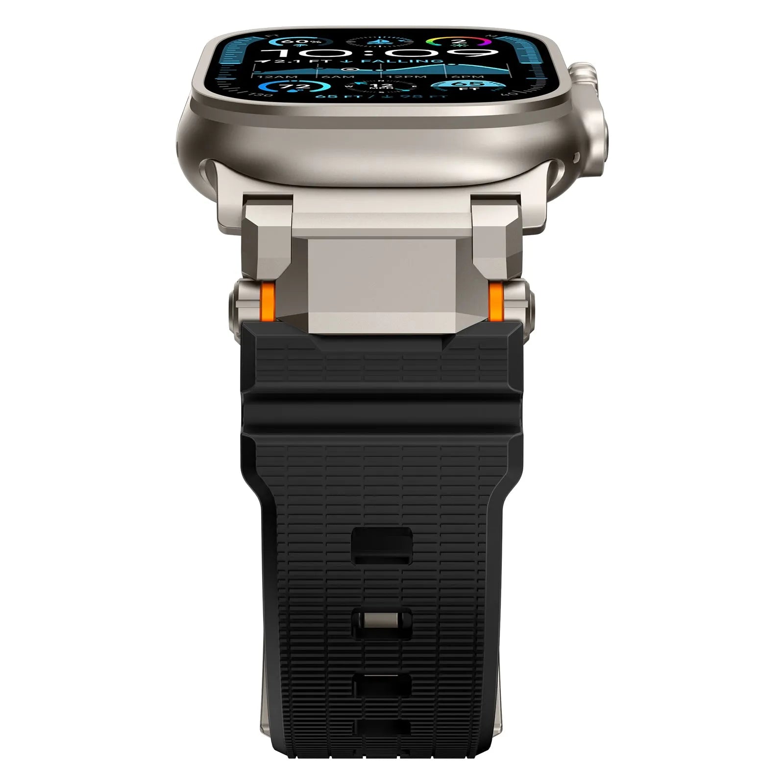 Apple Watch 'Adventurer' Silicone Strap (Black with Titanium)