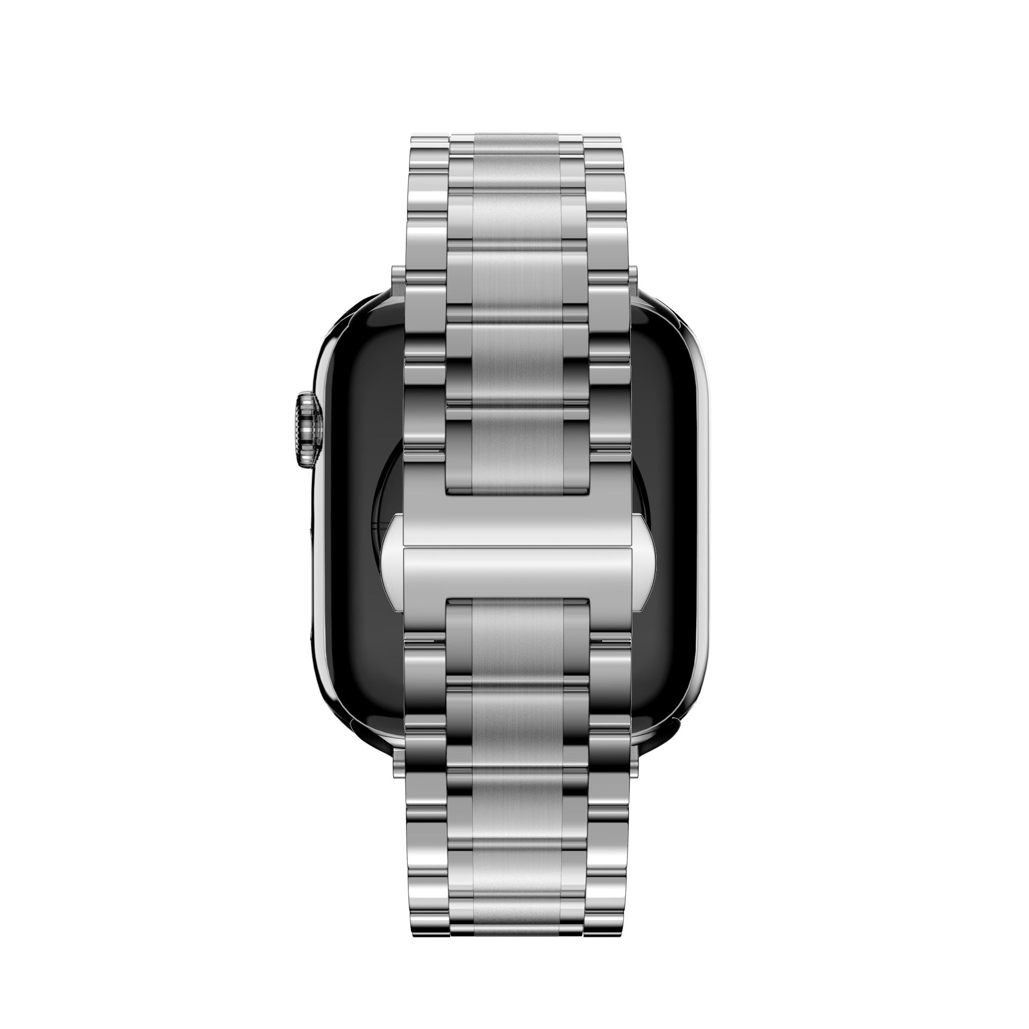 Bandz Apple Watch Ultra stalen schakel band 'Deluxe' (zilver)