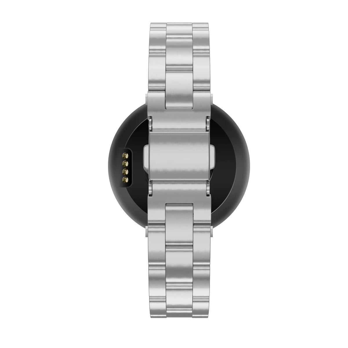 Steel Strap 'Classic', silver, on a watch, direct rear view