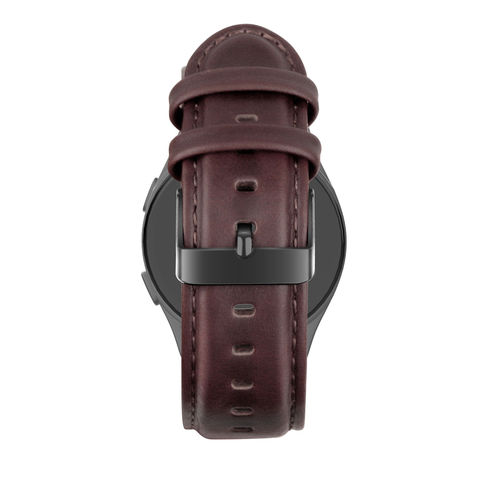 Bandz Huawei Watch GT 6 Pro - 46mm Lederarmband 'Classic' (Dunkel Braun)