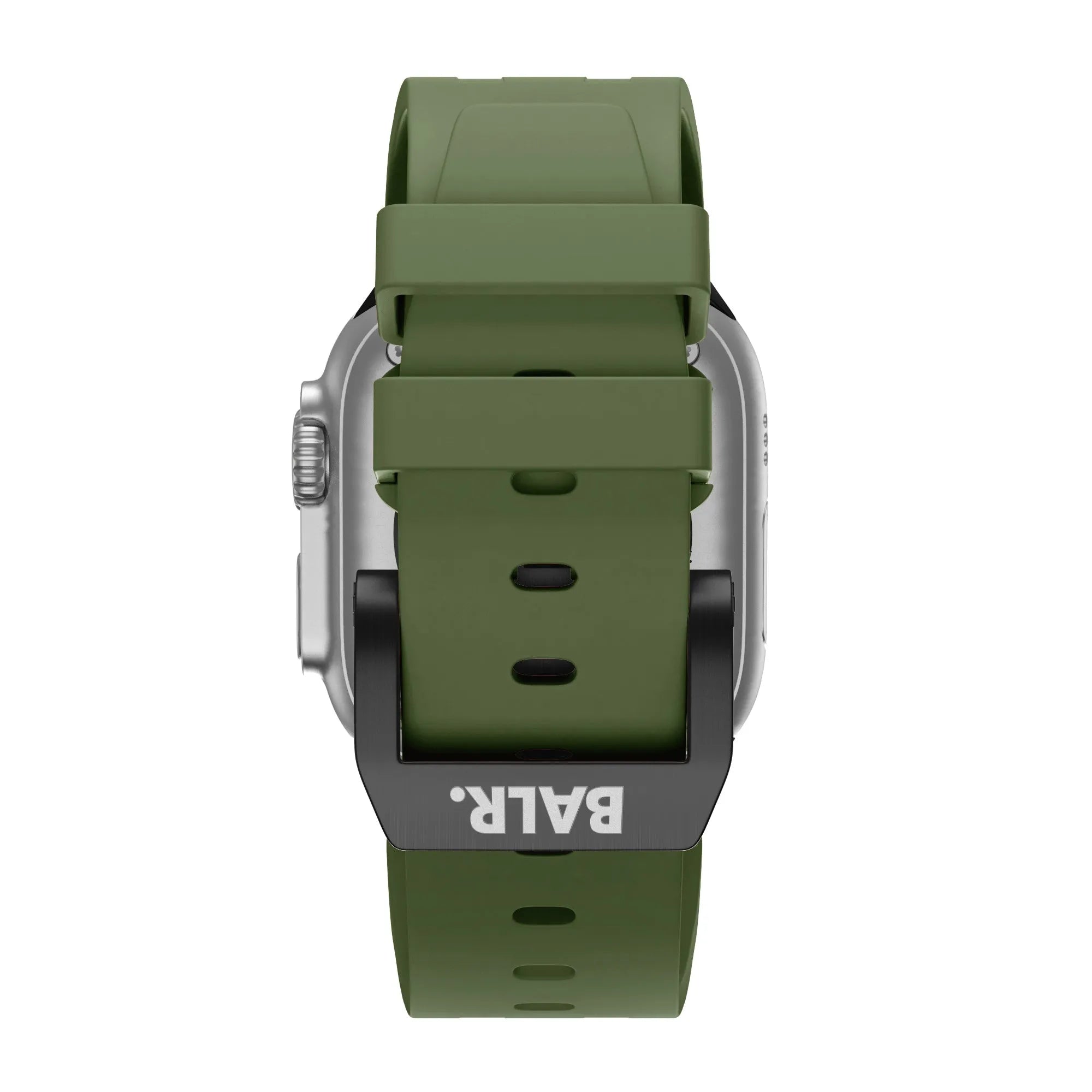 Balr. Apple Watch Ultra flüssiges Silikonarmband (grün/schwarz)