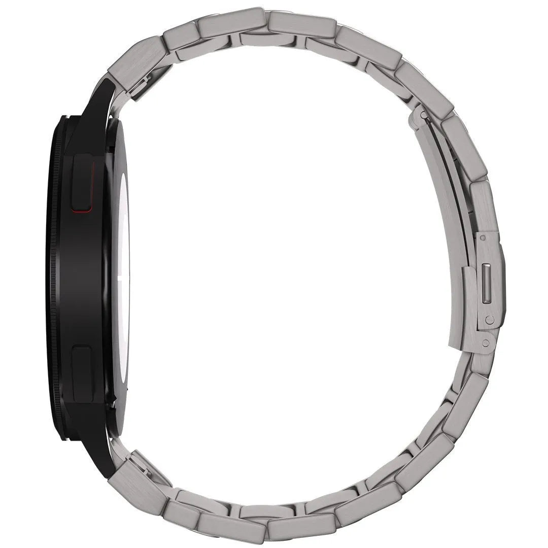 Titanium Strap 'One Push', on a watch, direct rear view