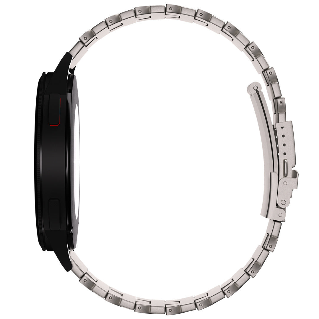 Butterfly Titanium Strap, on a watch, direct rear view
