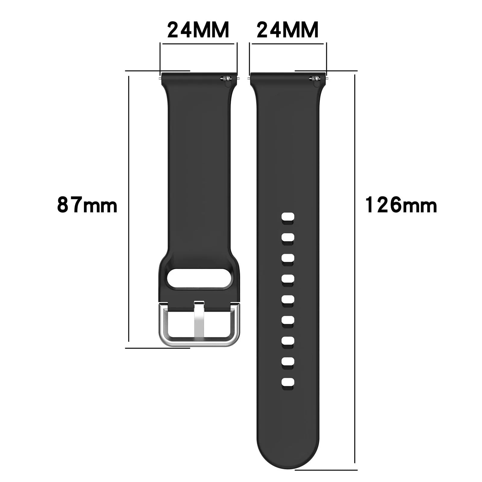Coros Nomad Silicone Buckle Strap (Dark Blue)