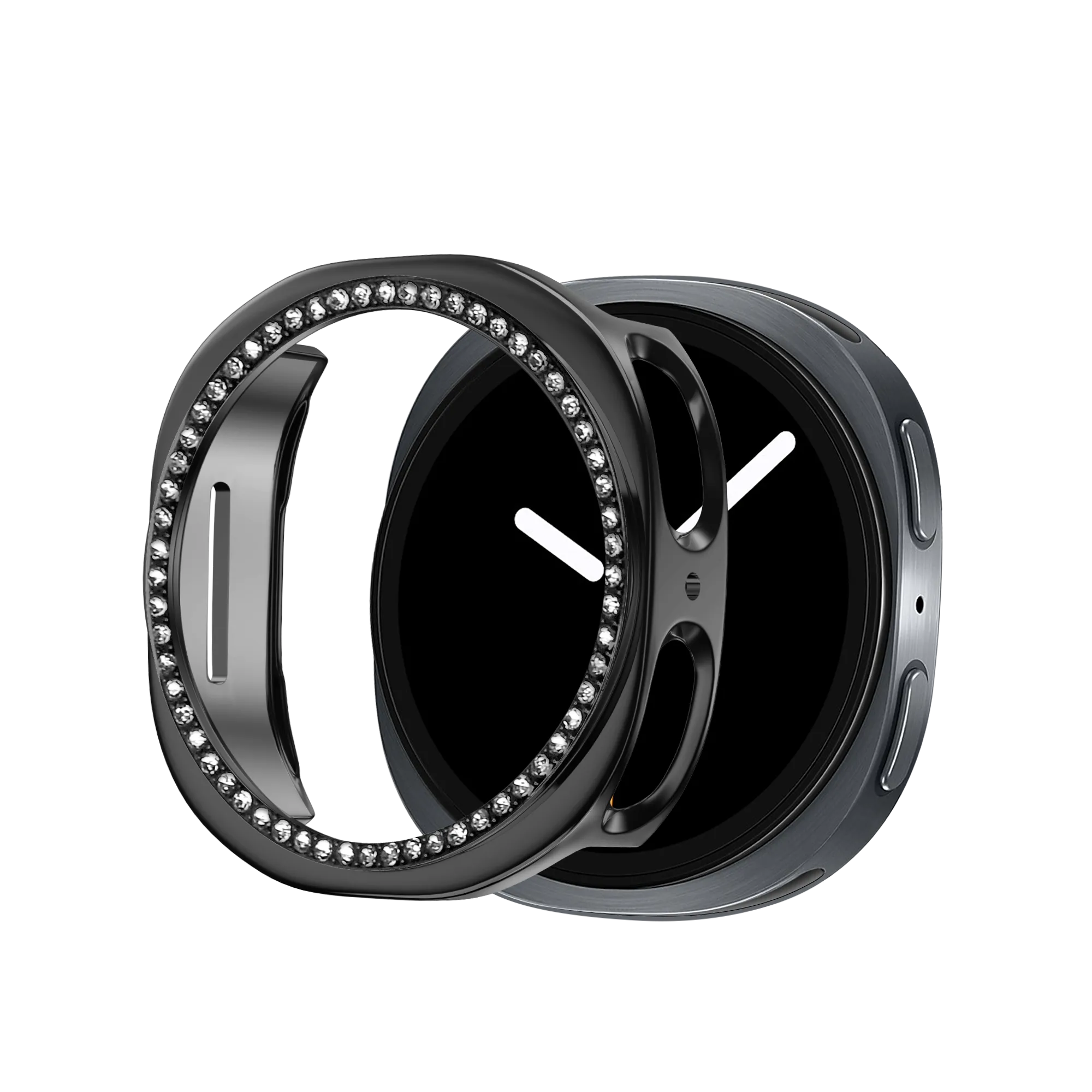 Samsung Galaxy Watch 8 - 40mm Diamond PC hoesje (zwart)