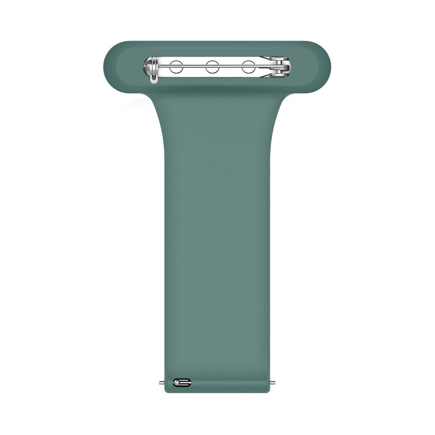 Silicone Nurse Fob, green, without a watch, 3/4 front view