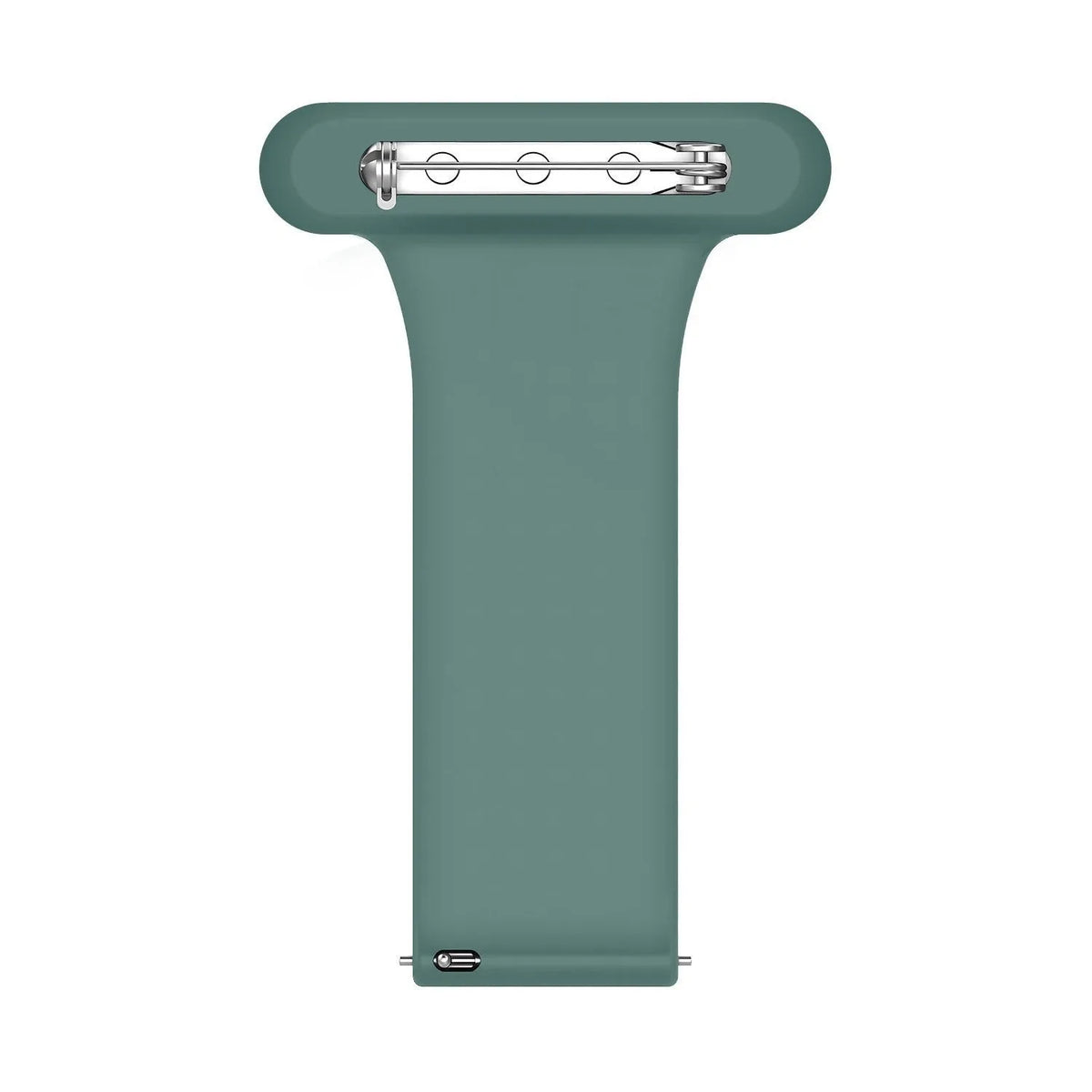 Silicone Nurse Fob, green, without a watch, 3/4 front view