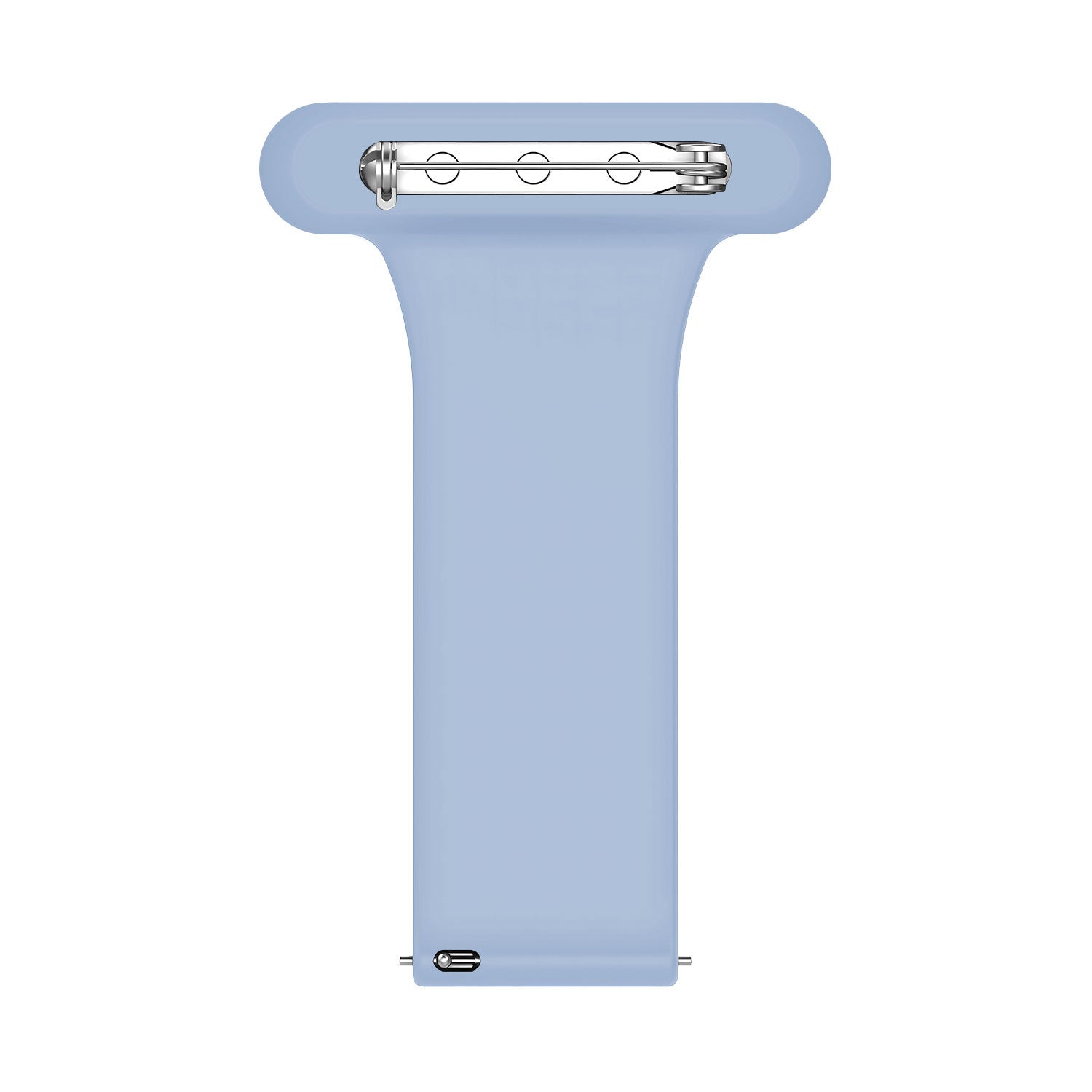 Silicone Nurse Fob, light blue, without a watch, 3/4 front view