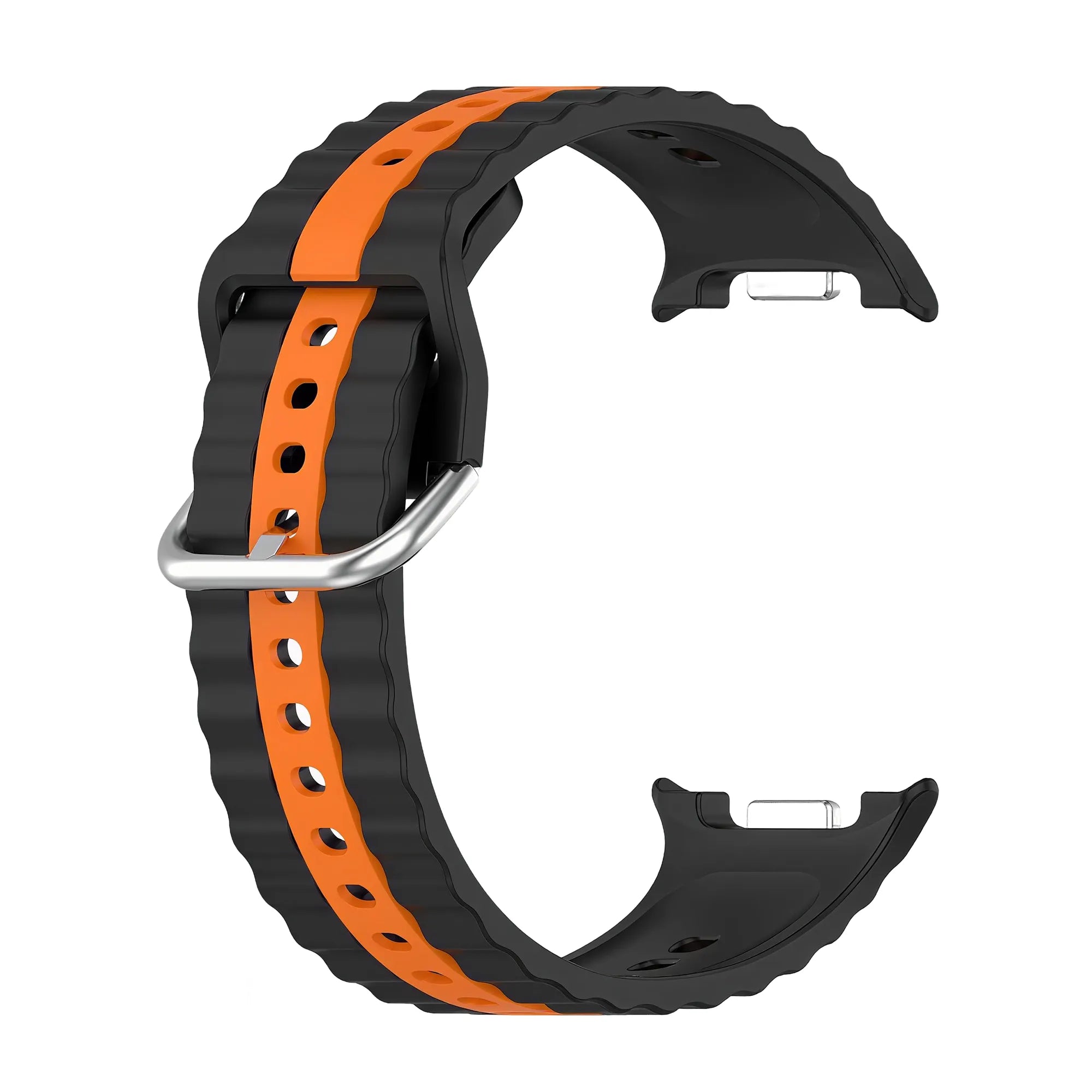 Bracelet sport duo Samsung Galaxy Watch 8 - 44mm (noir/orange)