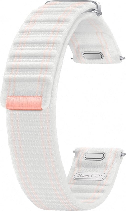 Nylon Fabric Strap, white, without a watch, 3/4 front view
