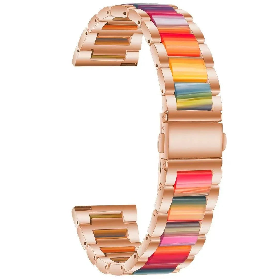 Amazfit Active Steel Resin Strap (Rose Gold/Colourful)