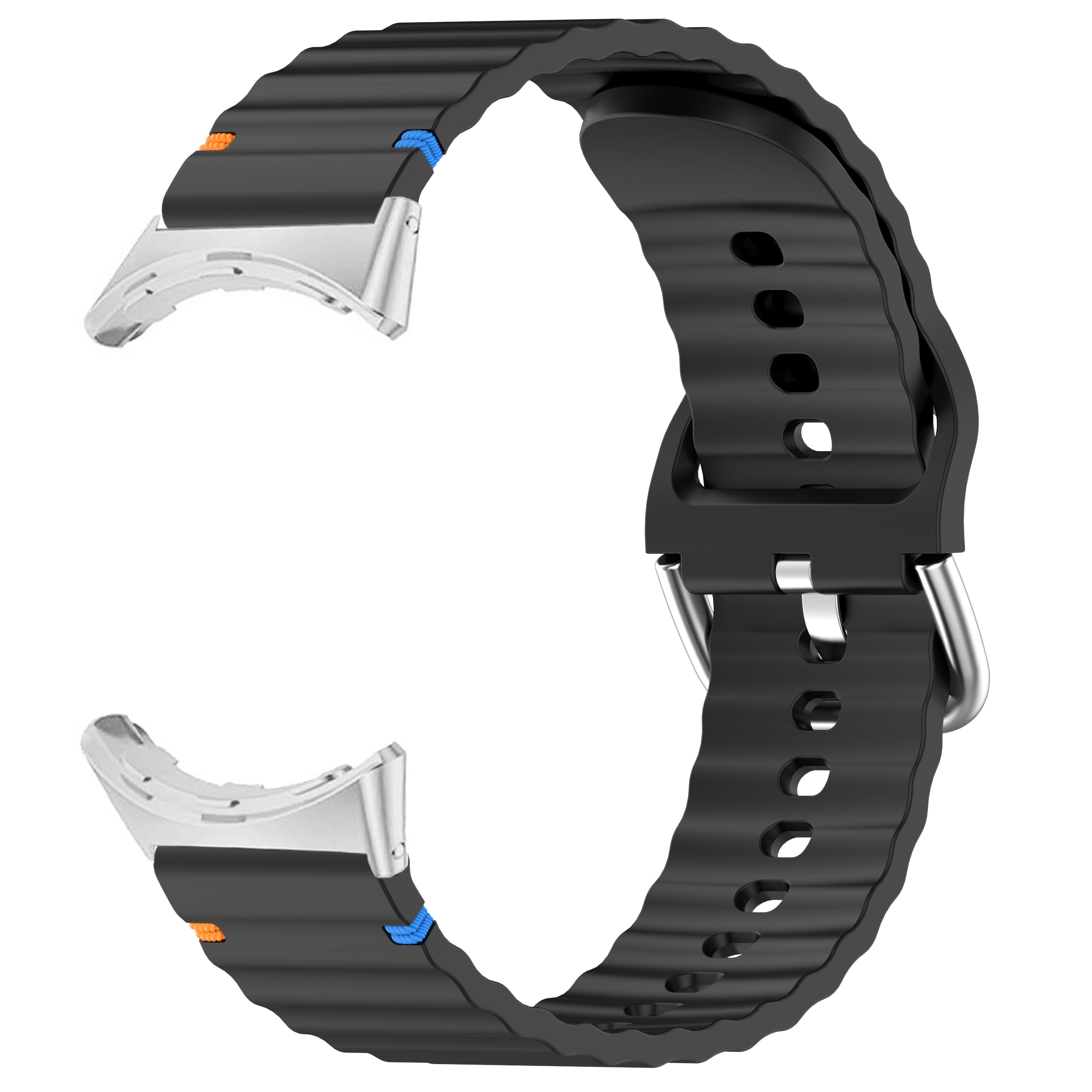 Google Pixel Watch 5 - 45mm Wave Silicone Strap (Black)