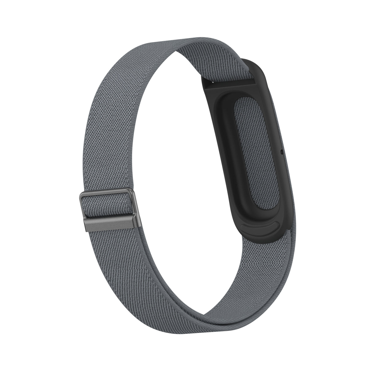 Nylon Elastic Biceps Bracelet, charcoal, without a watch, 3/4 front view