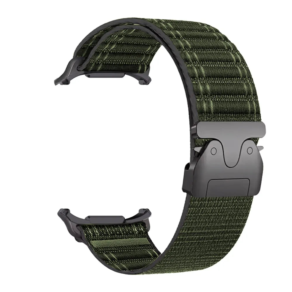 Wave Nylon Strap P-Buckle, green, without a watch, 3/4 front view