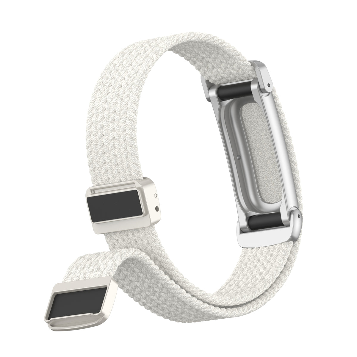 Nylon Braided Strap with D-Buckle, starlight, without a watch, 3/4 front view
