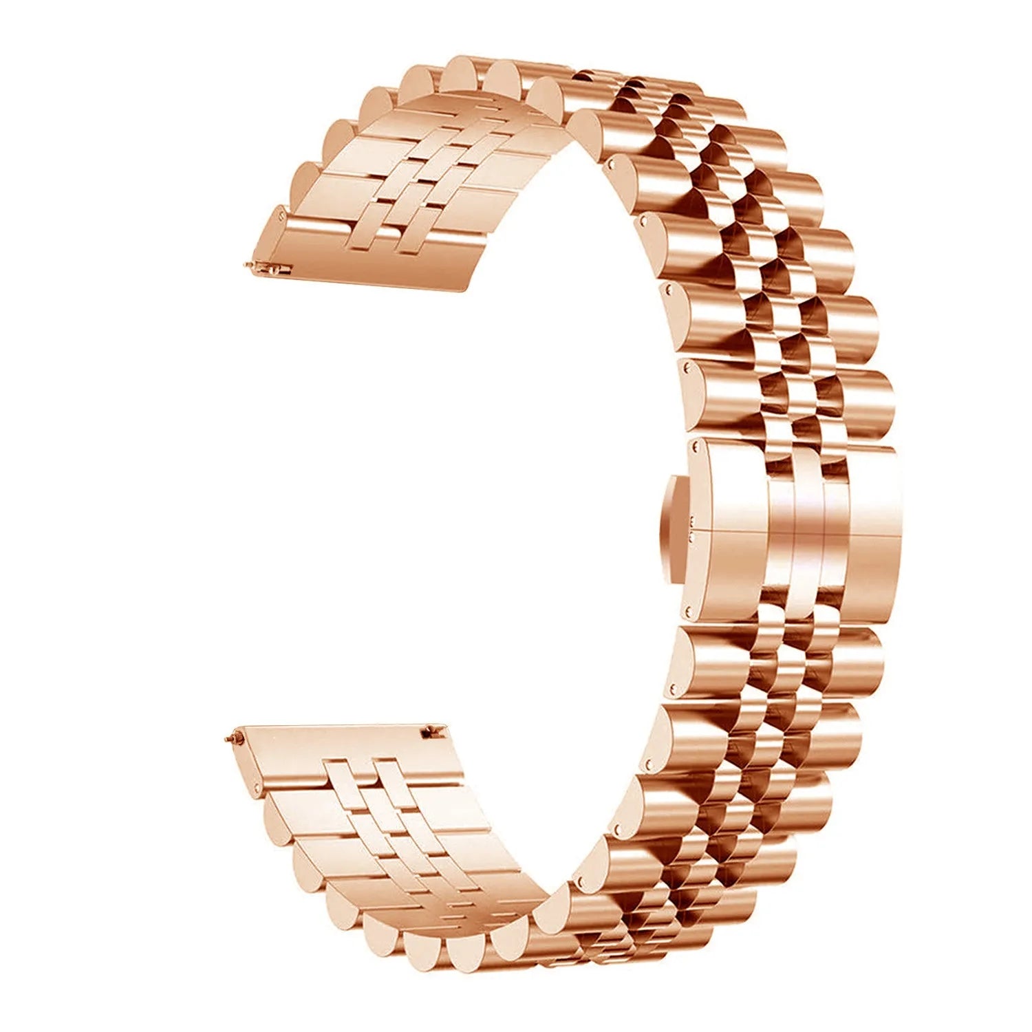 Jubilee Steel Strap, rose gold, without a watch, 3/4 front view