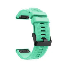 Silicone Strap, aqua, without a watch, 3/4 front view
