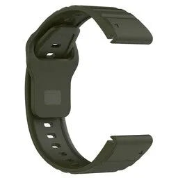 Outdoor Silicone Strap, army green, without a watch, 3/4 front view