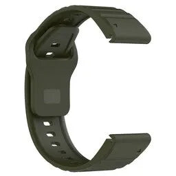Outdoor Silicone Strap, army green, without a watch, 3/4 front view