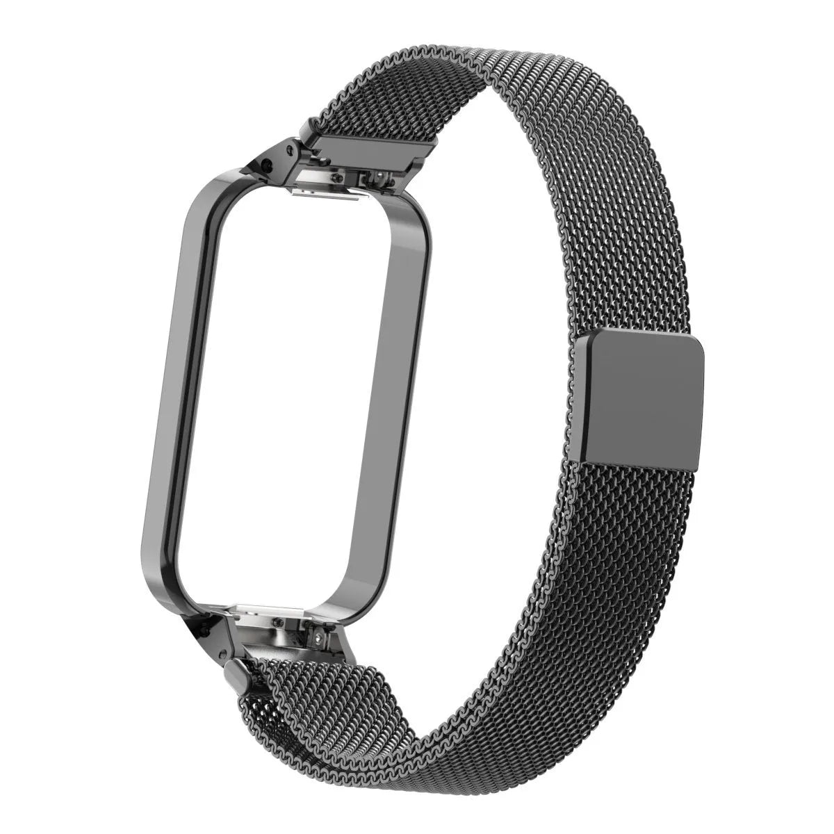 Milanese Strap, black, without a watch, 3/4 front view