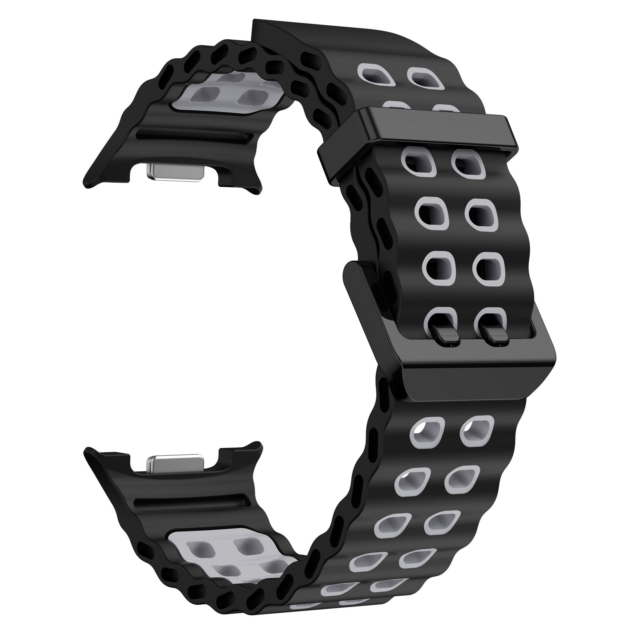 Samsung Galaxy Watch 8 Classic Ocean Armband (Schwarz/Grau)
