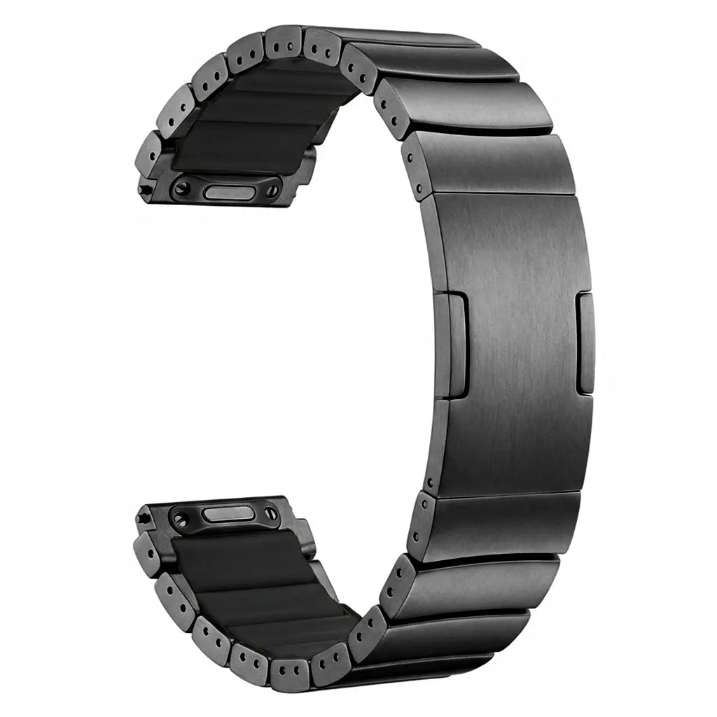 One Bead Titanium Strap, black, without a watch, 3/4 front view
