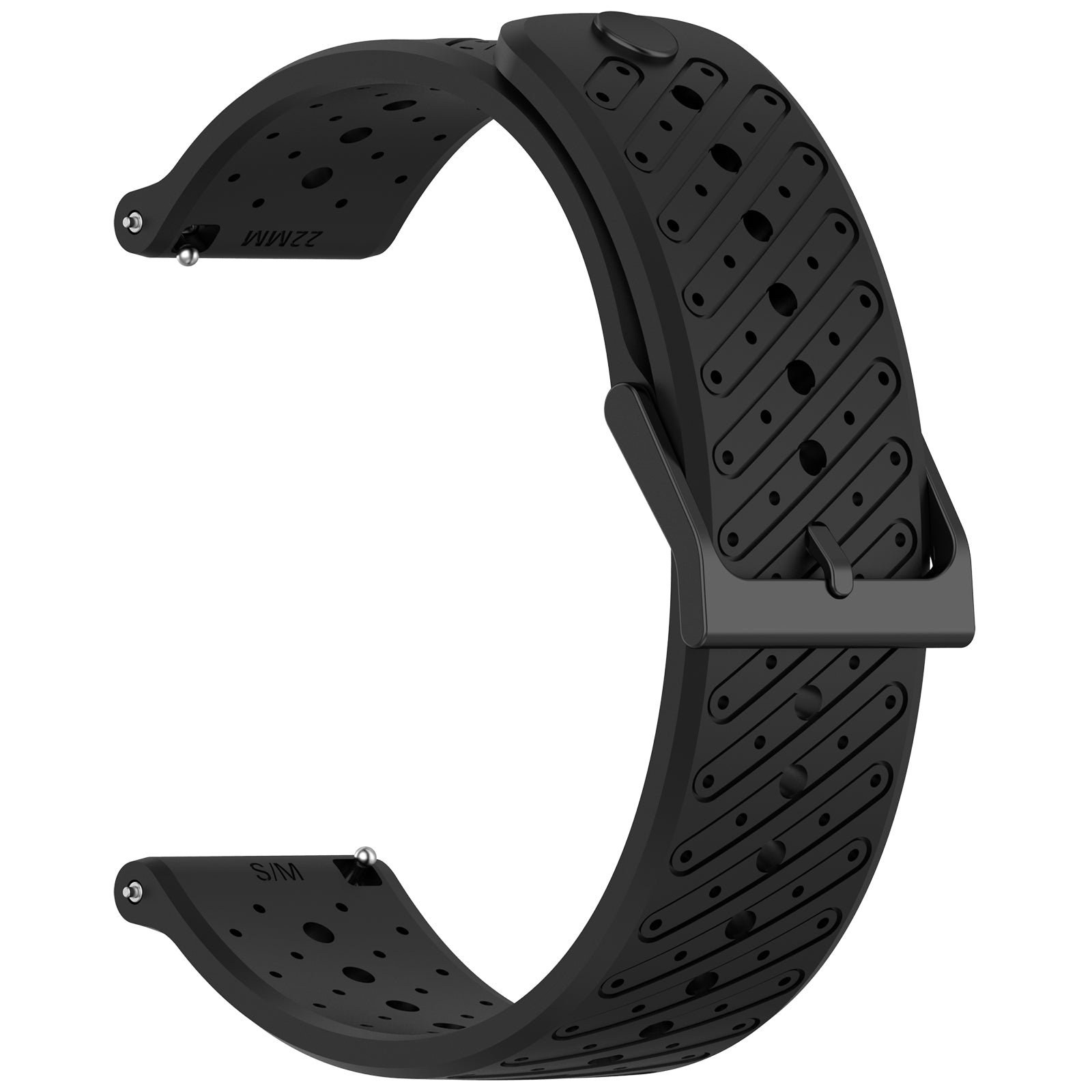Huawei Watch GT Striped Silicone Strap (Black)
