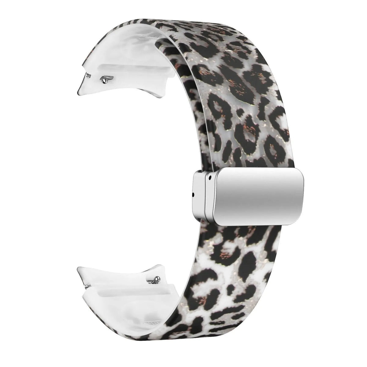 Silicone Magnetic Patterned Strap, without a watch, 3/4 front view