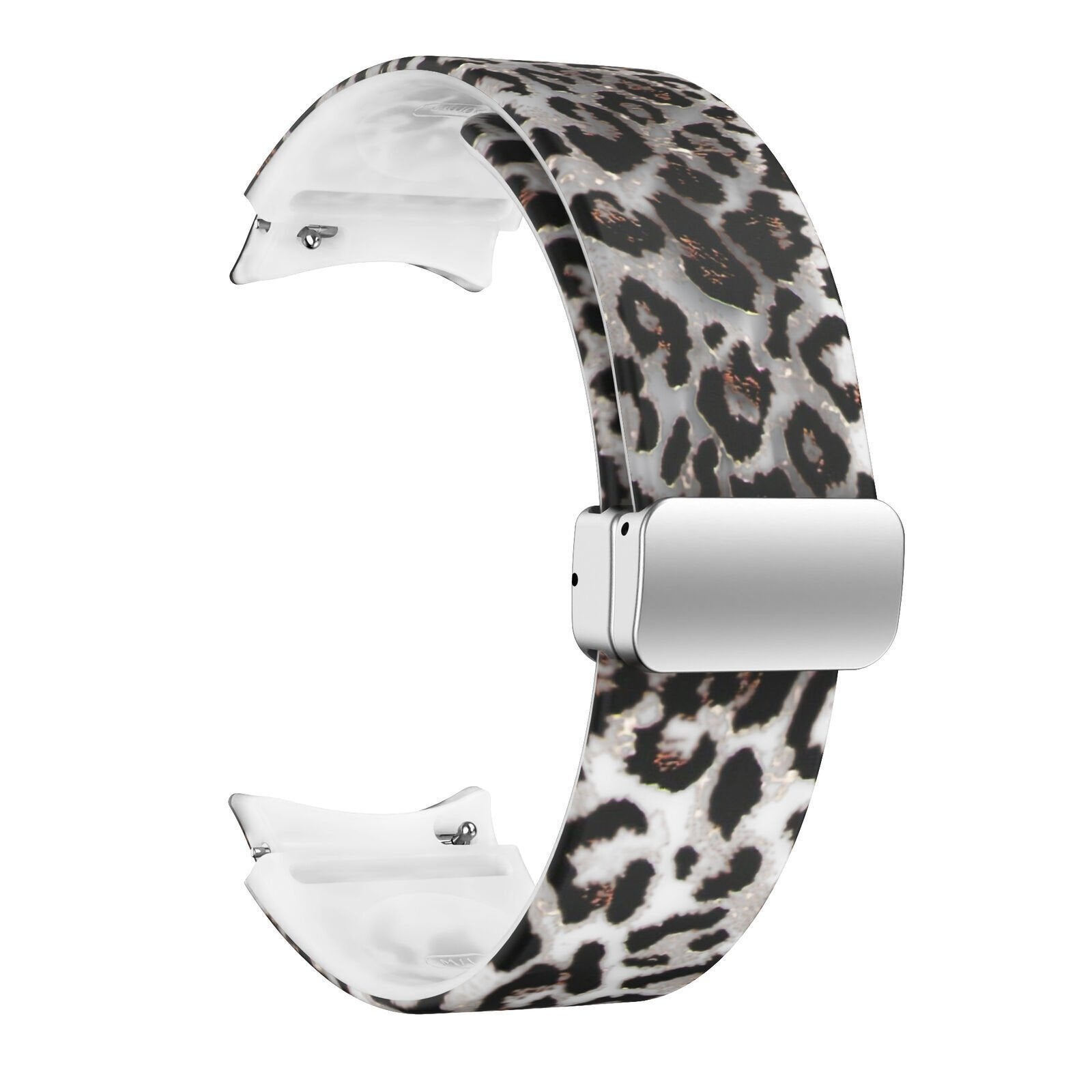 Silicone Magnetic Patterned Strap, without a watch, 3/4 front view