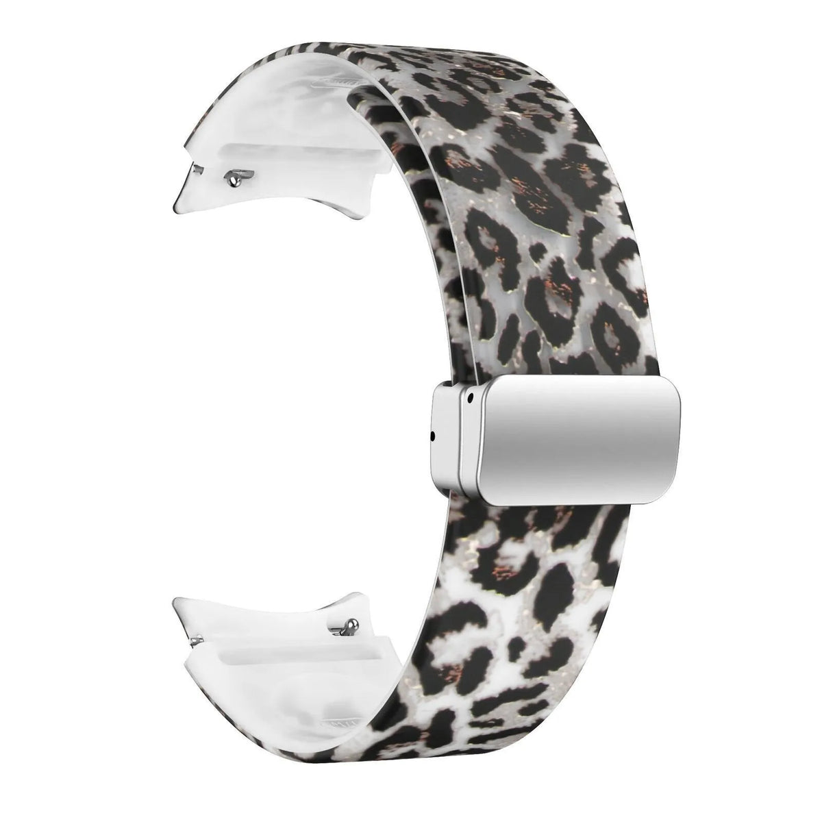 Silicone Magnetic Patterned Strap, without a watch, 3/4 front view