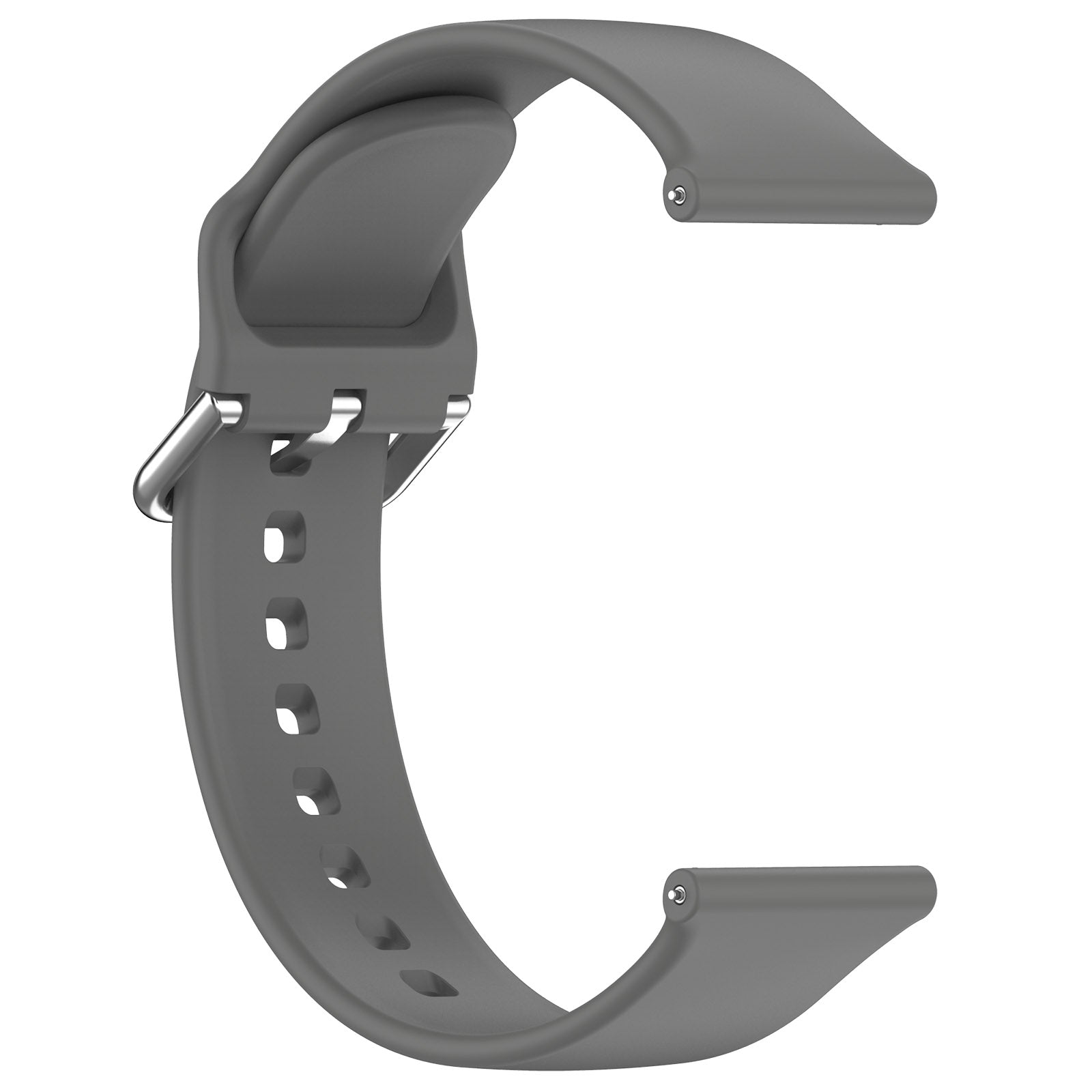 Correa silicona con hebilla universal 24mm (gris oscuro)