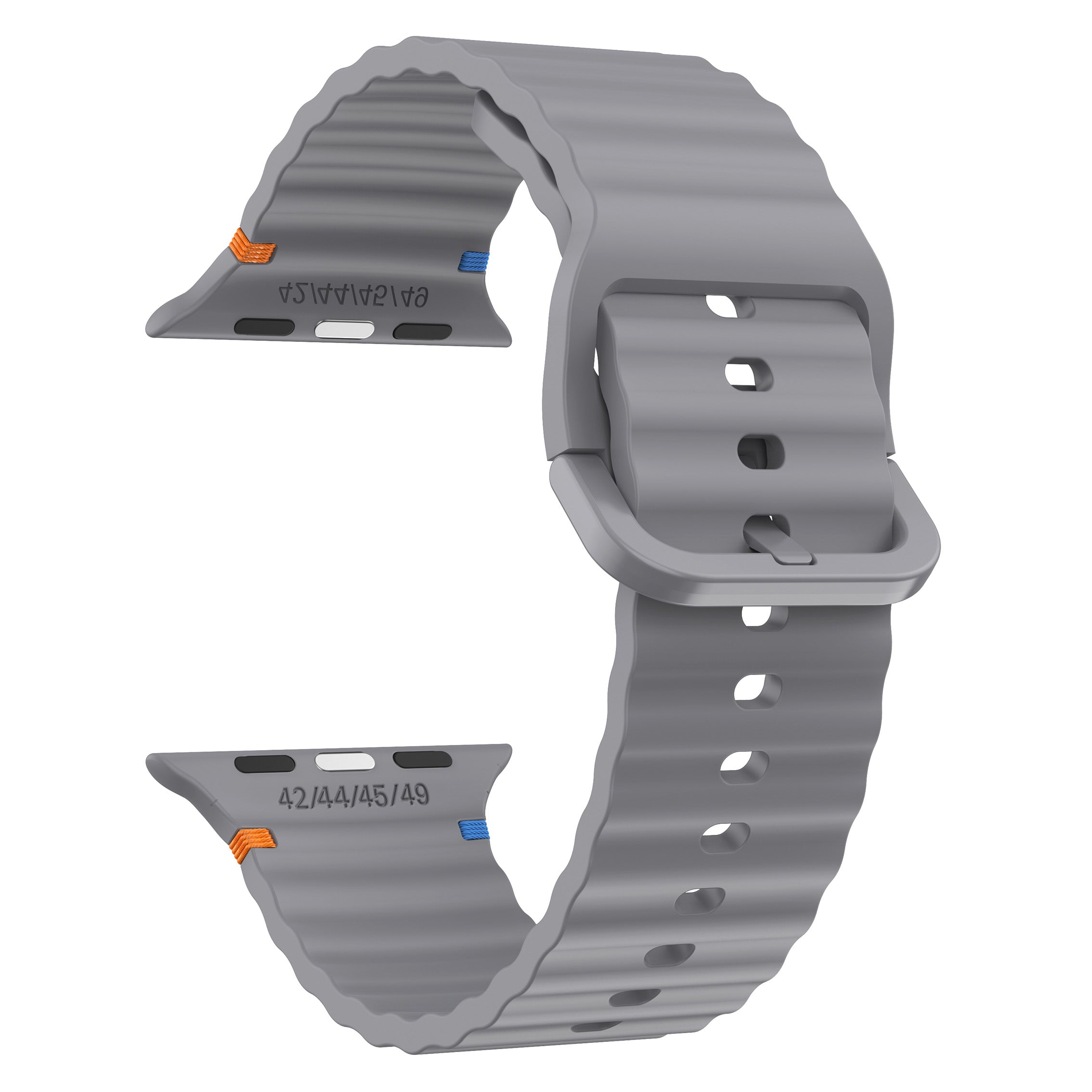 Bracelet silicone ondulé Apple Watch Ultra (gris foncé)