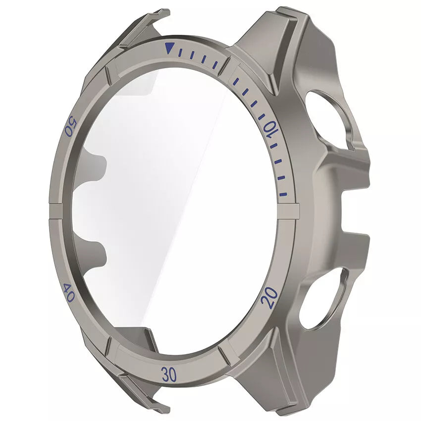 Funda rígida con vidrio Garmin Fenix 8 - 47mm SOLAR (titanio/azul)