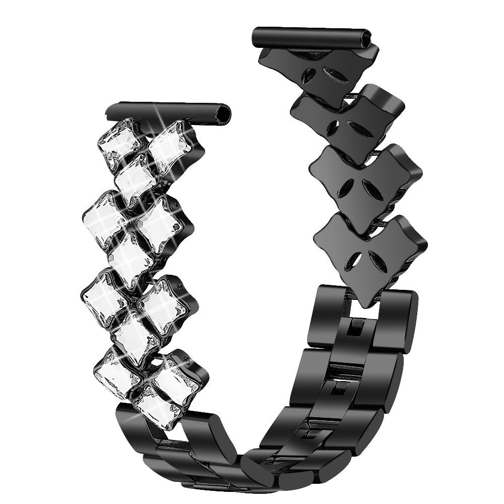 Steel Diamond Strap, black, without a watch, 3/4 front view
