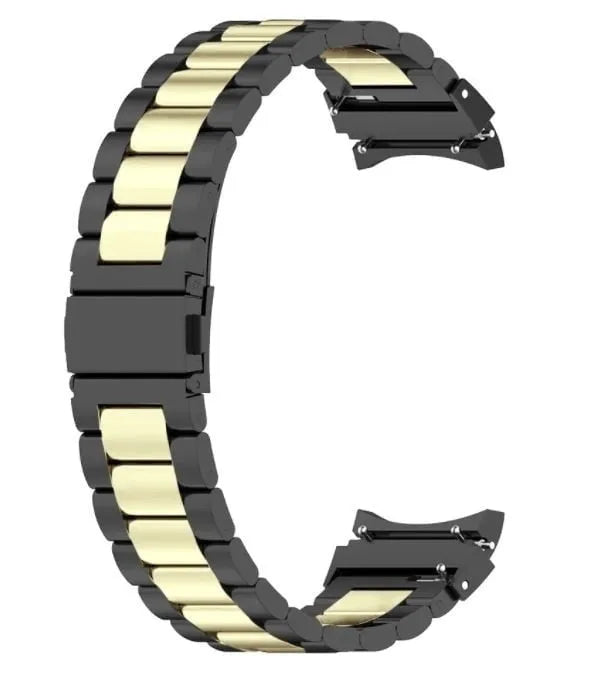 Steel Strap, black/gold, without a watch, 3/4 front view