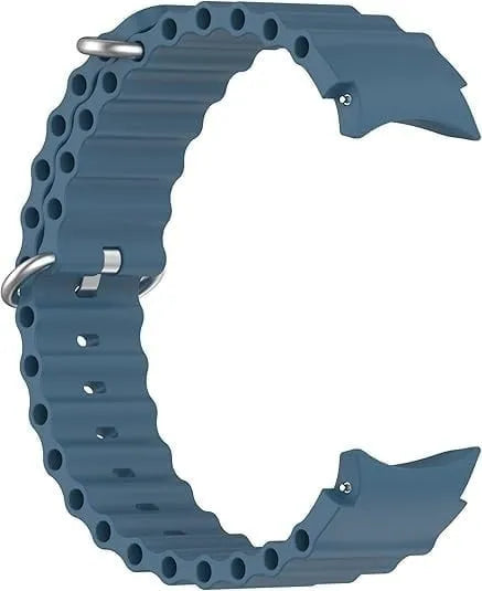 Silicone Ocean Strap, grey-blue, without a watch, 3/4 front view