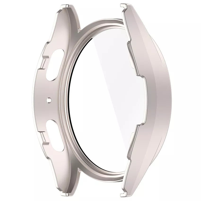 Funda rígida con vidrio Samsung Galaxy Watch 7 40mm (blanco estrella)