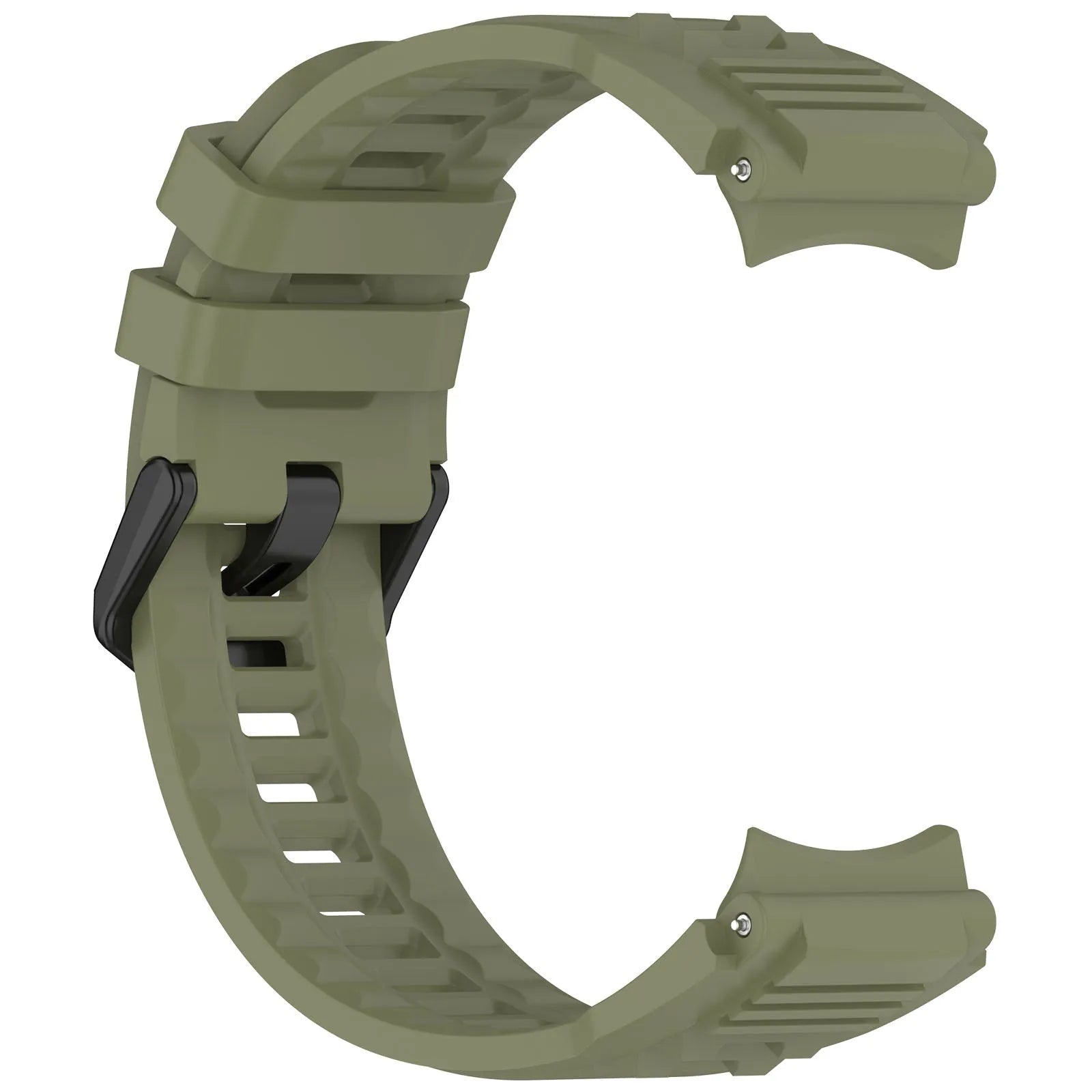Silicone Strap, dark green, without a watch, 3/4 front view