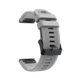 Silicone Strap, grey, without a watch, 3/4 front view