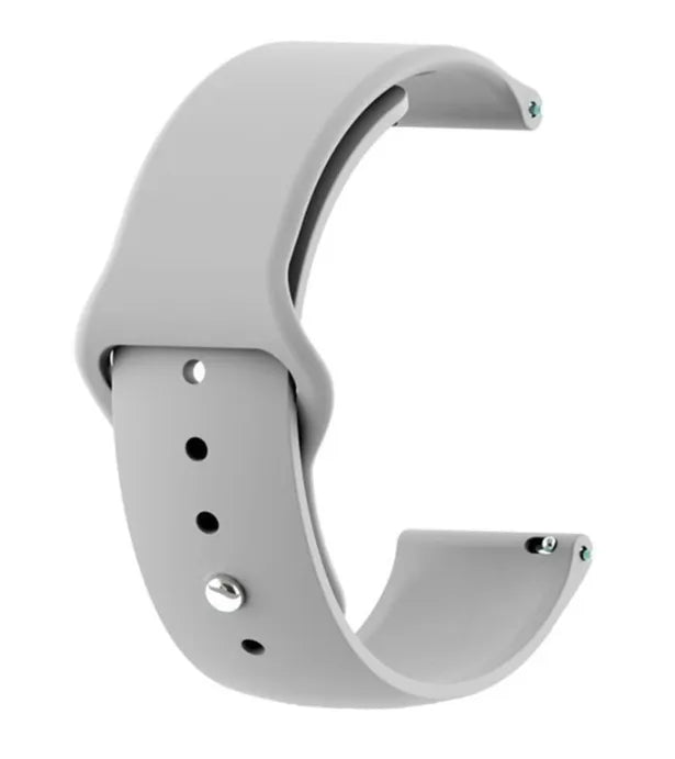 Silicone Sport Strap, grey, without a watch, 3/4 front view