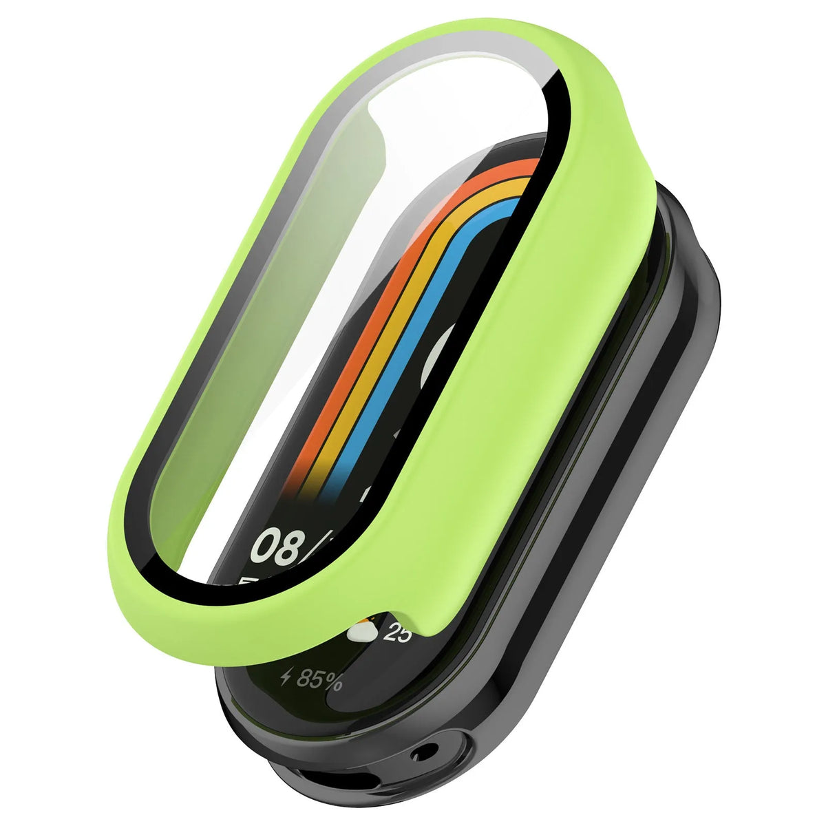 Coque résistant avec verre Xiaomi Smart Band 10 (vert clair)
