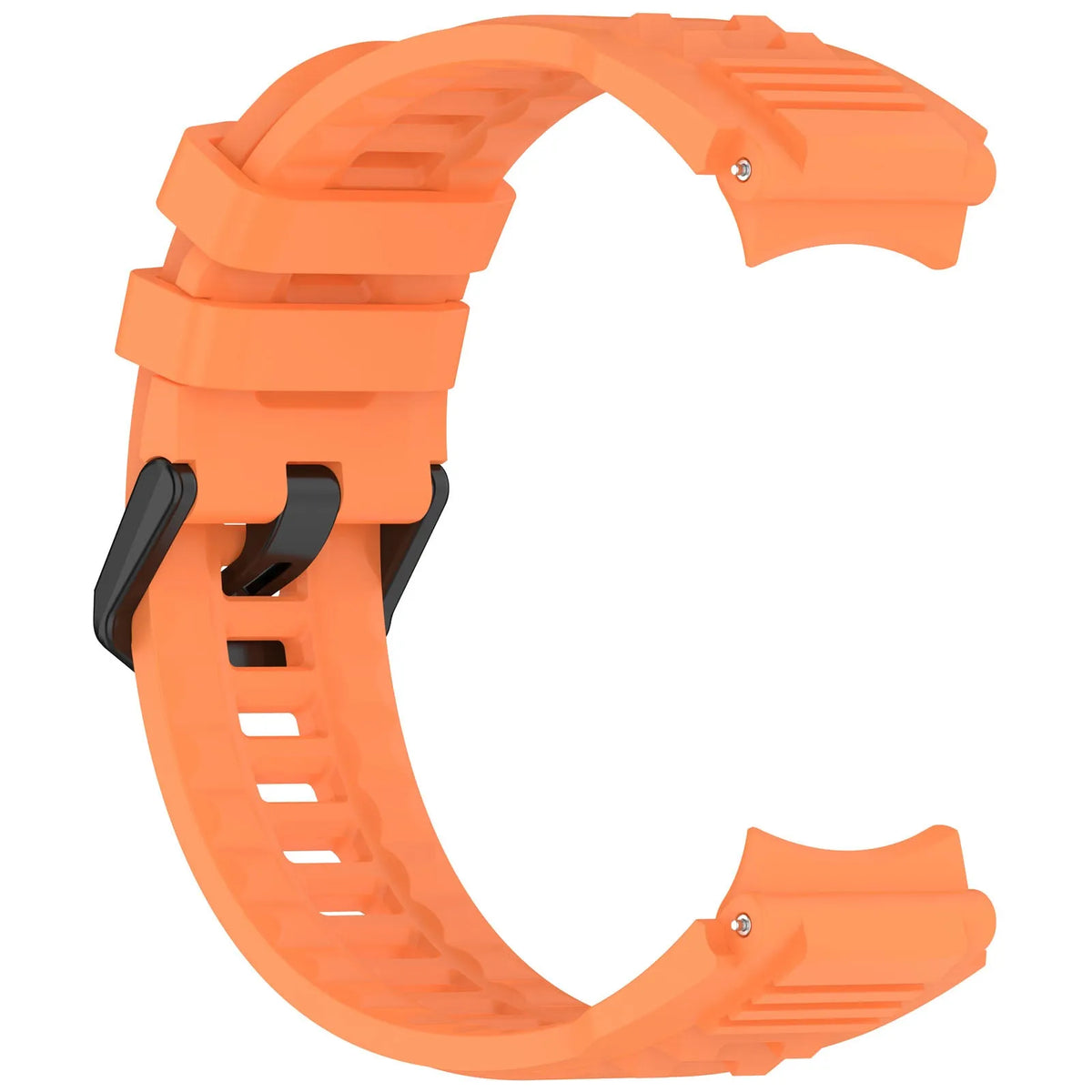 Silicone Strap, orange, without a watch, 3/4 front view