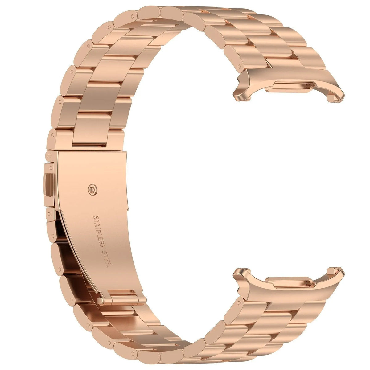 Steel Strap, rose gold, without a watch, 3/4 front view