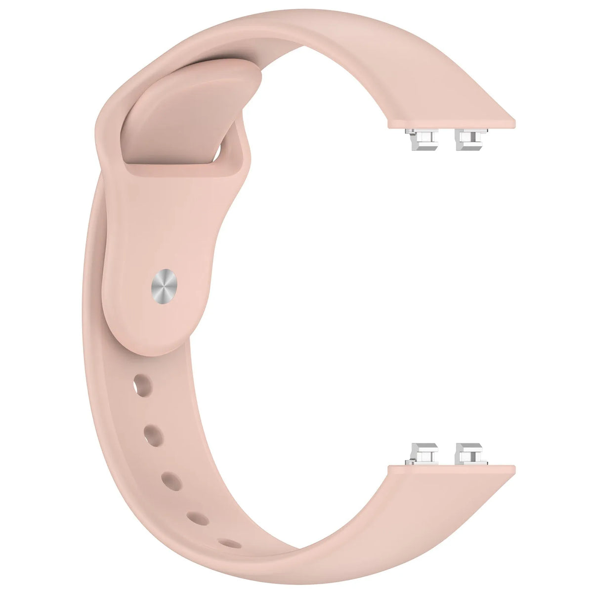 Silicone Sport Strap, soft pink, without a watch, 3/4 front view