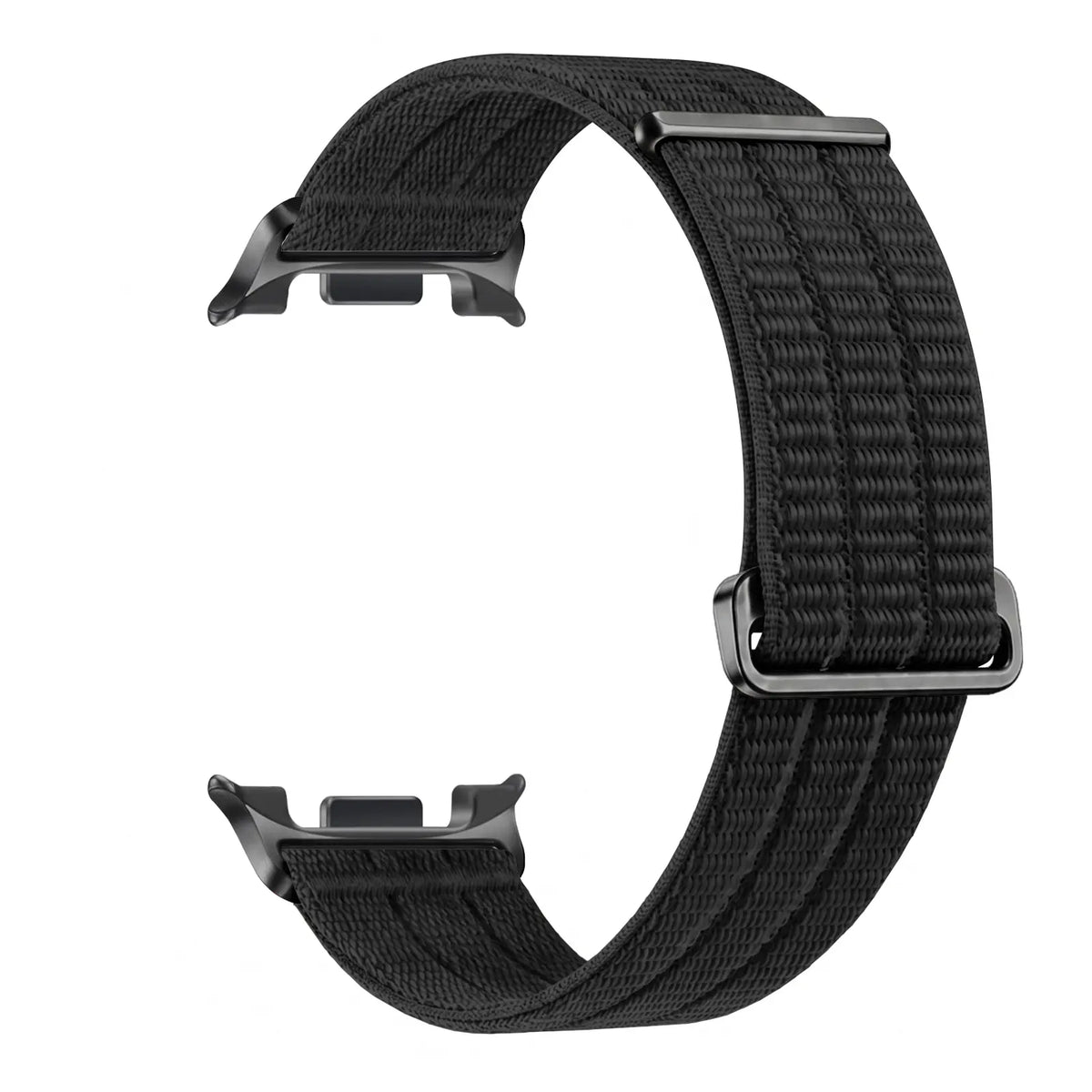 Nylon Air Strap, black, without a watch, 3/4 front view
