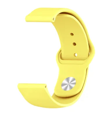 Silicone Sport Strap, yellow, without a watch, 3/4 front view