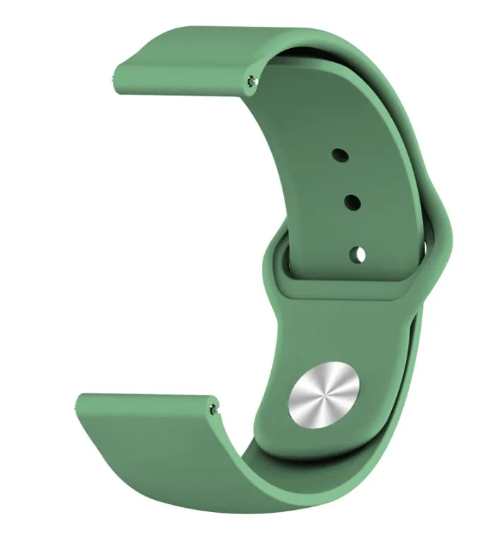 Silicone Sport Strap, army green, without a watch, 3/4 front view