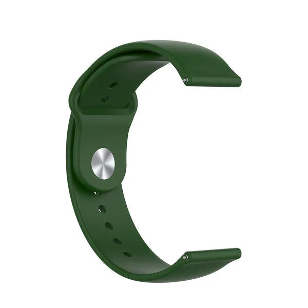 Silicone Sport Strap, army green, without a watch, 3/4 front view